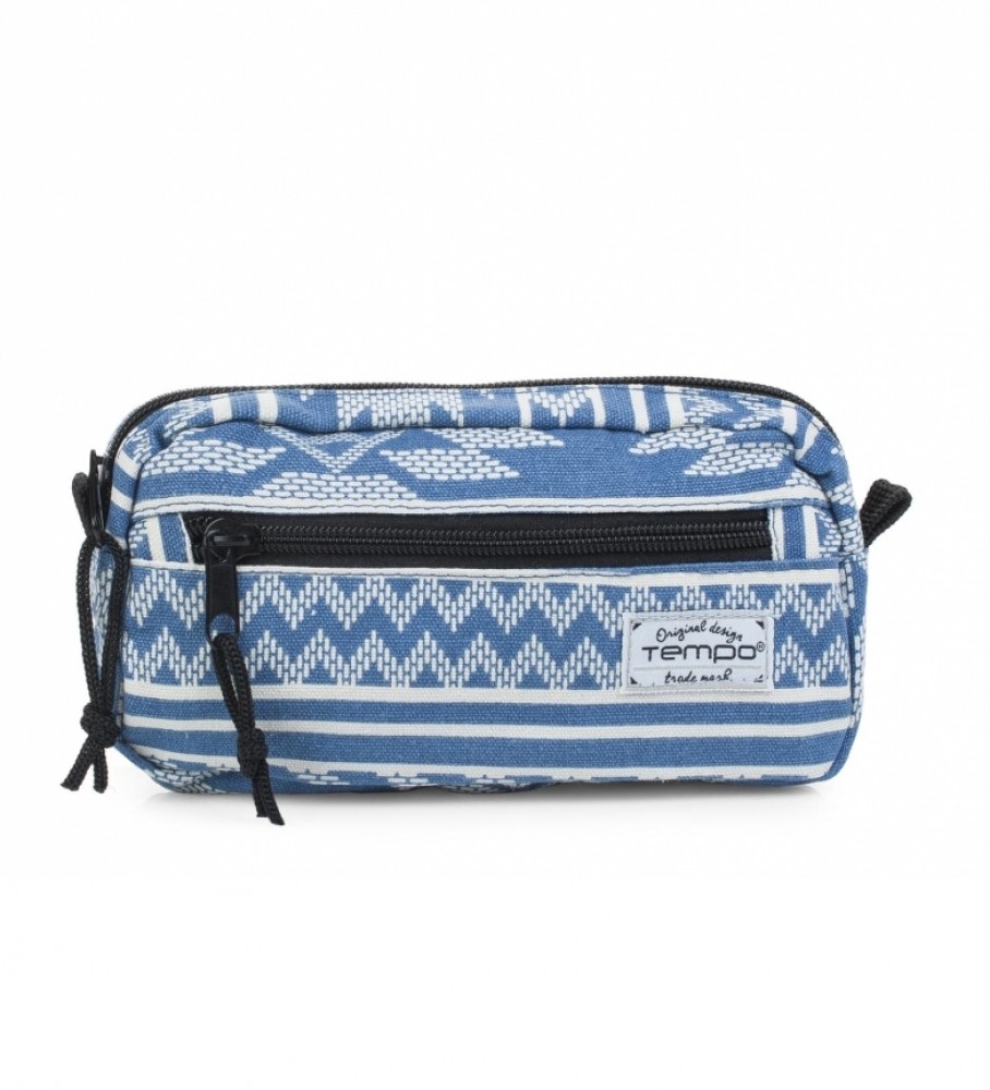 Estojo escolar básico Arsamar, azul - 10x19,5x4,5 cm -