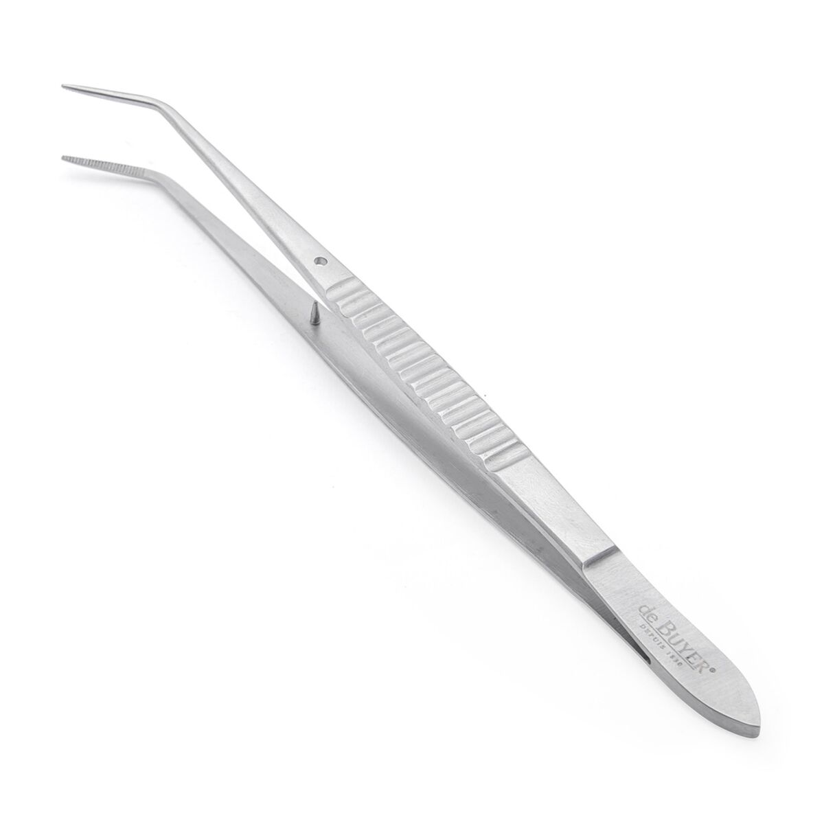 Matpinsett med buet spiss 16 cm, rustfritt stål