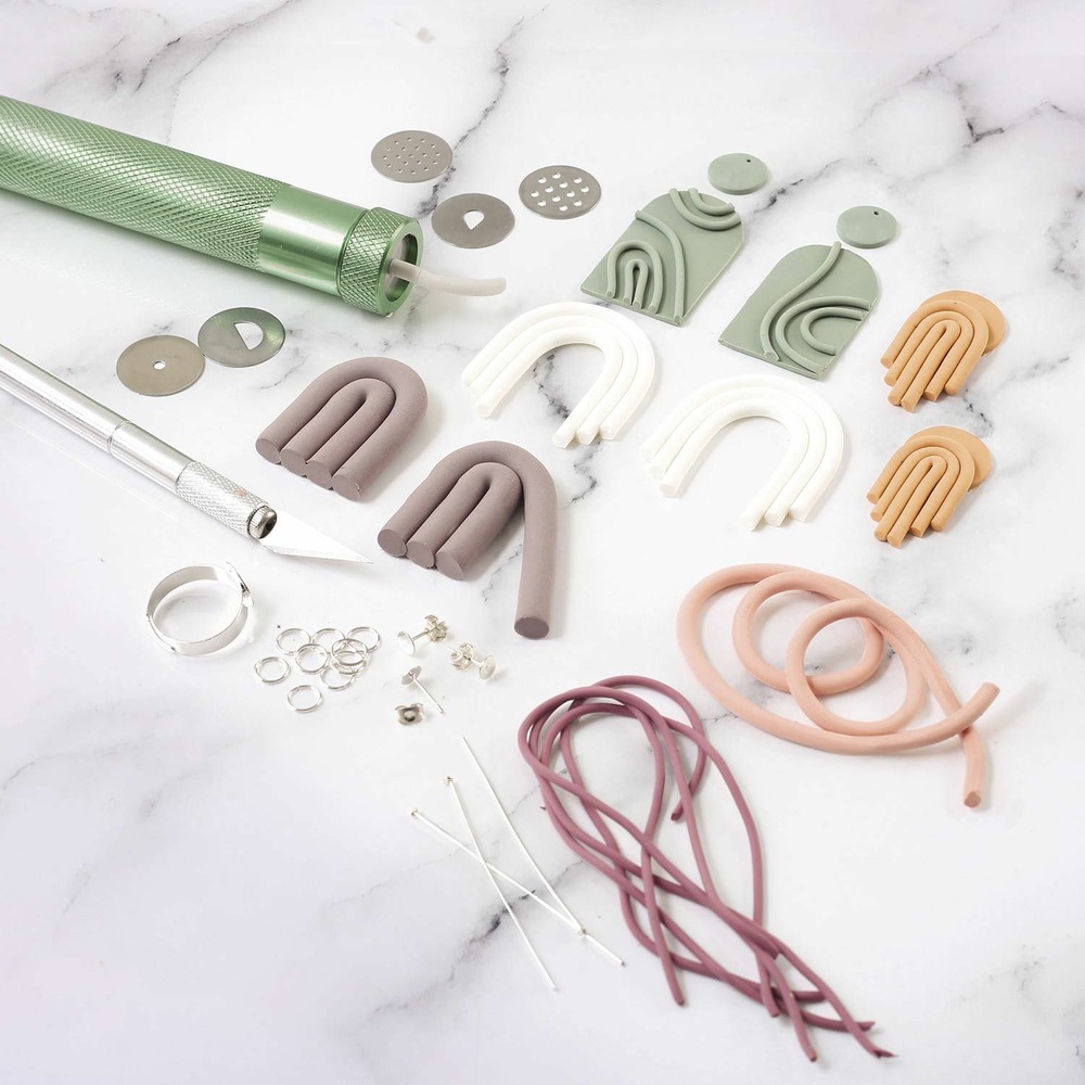 Coffret diy bijoux line art en pâte polymère