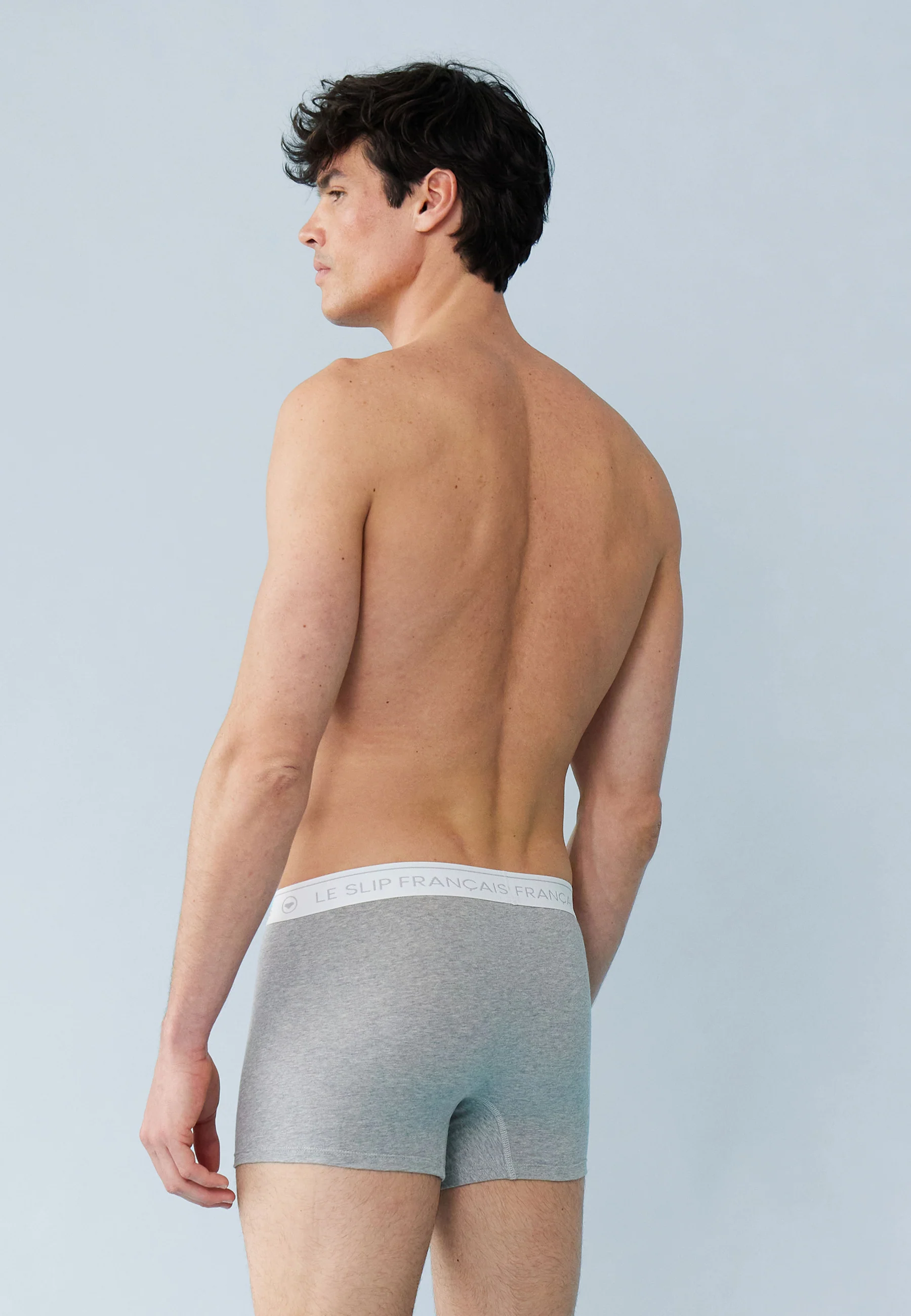 Cinquo de boxers en coton-Pack Cinquo Boxer Redoutable Gris Chiné