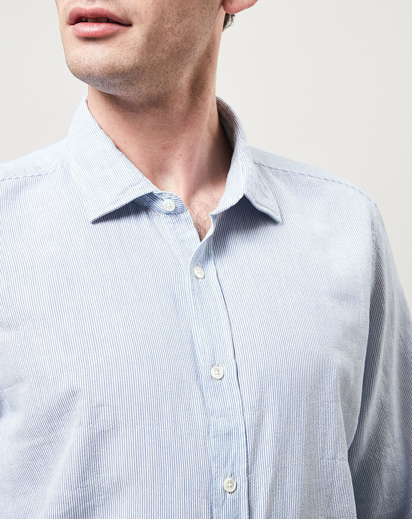 Hartford Chemise Slim Sammy à rayures  bleue
