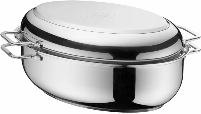 Roestvrijstalen braadpan geschikt voor ovale braadzone (Inductie) 17008471