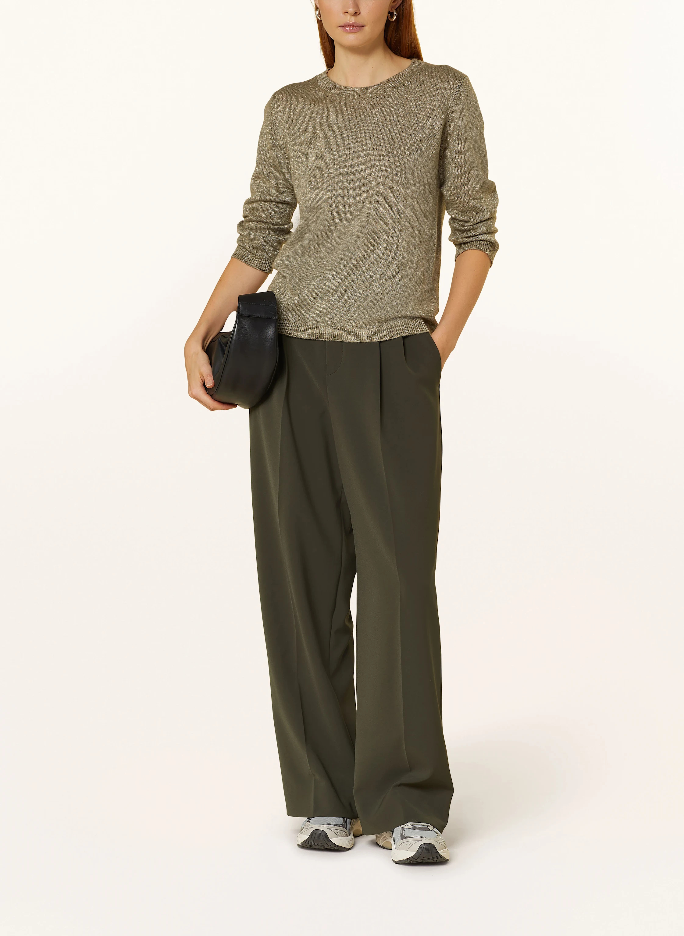 darling harbour Cashmere-Pullover mit Glitzergarn