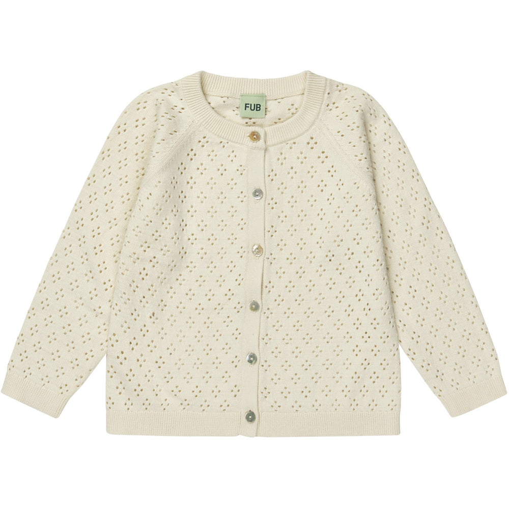 Køb FUB ecru Pointelle Cardigan