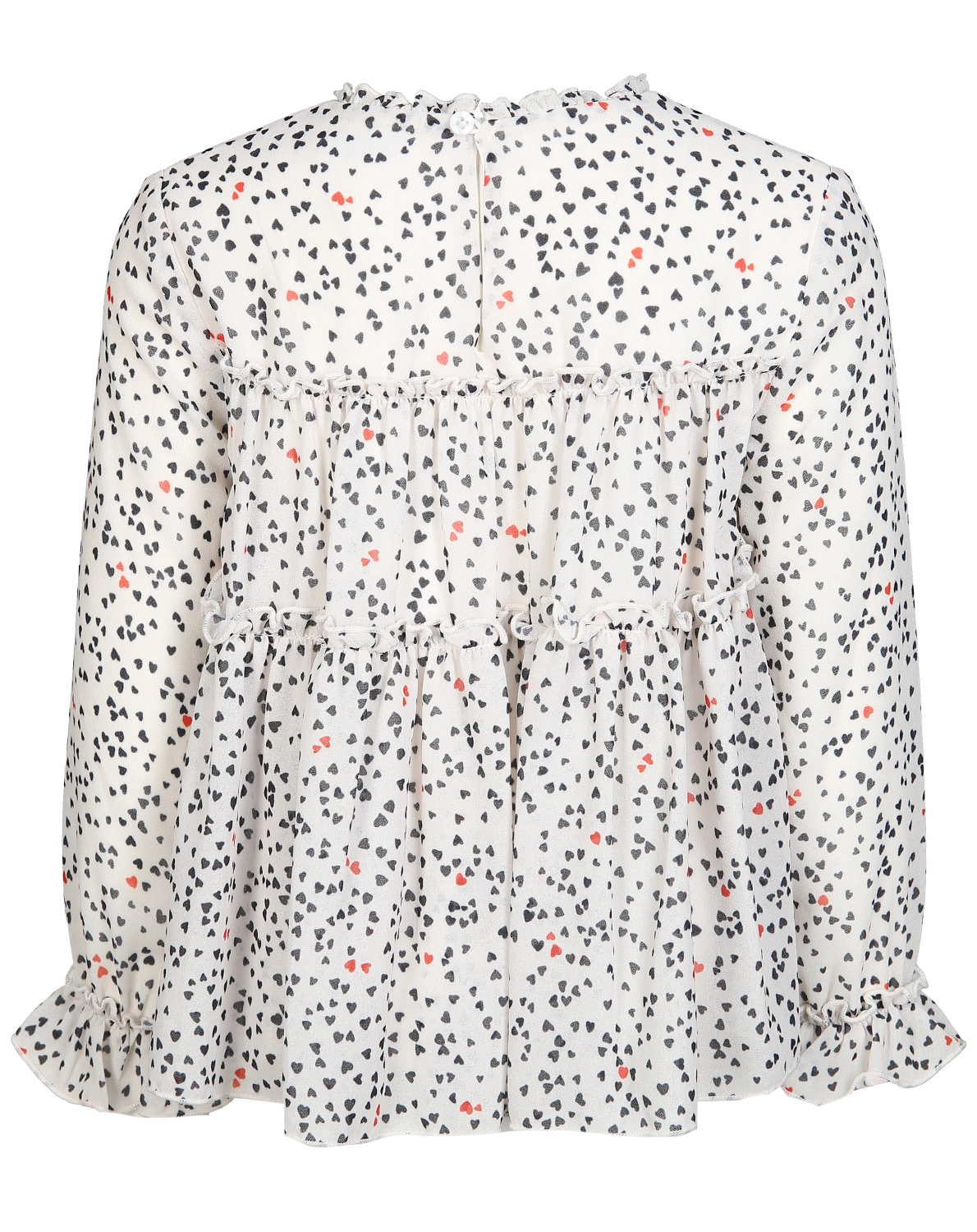 Bluse FRILL in beige/schwarz