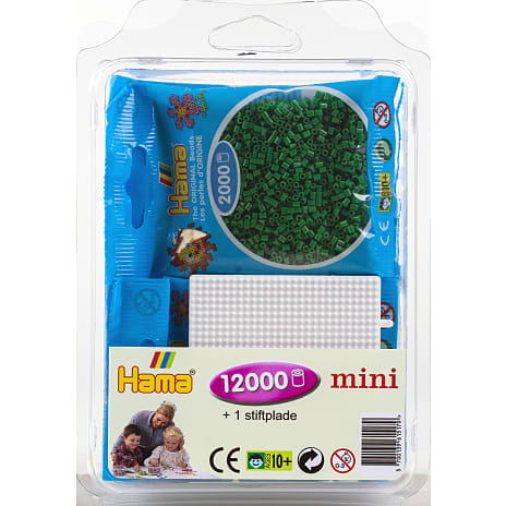 Hama mini perler 12000 stk. med stiftplade - basis