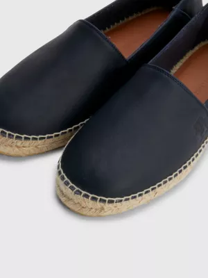 Alpargatas Tommy Hilfiger x Vacation em couro premium com monograma