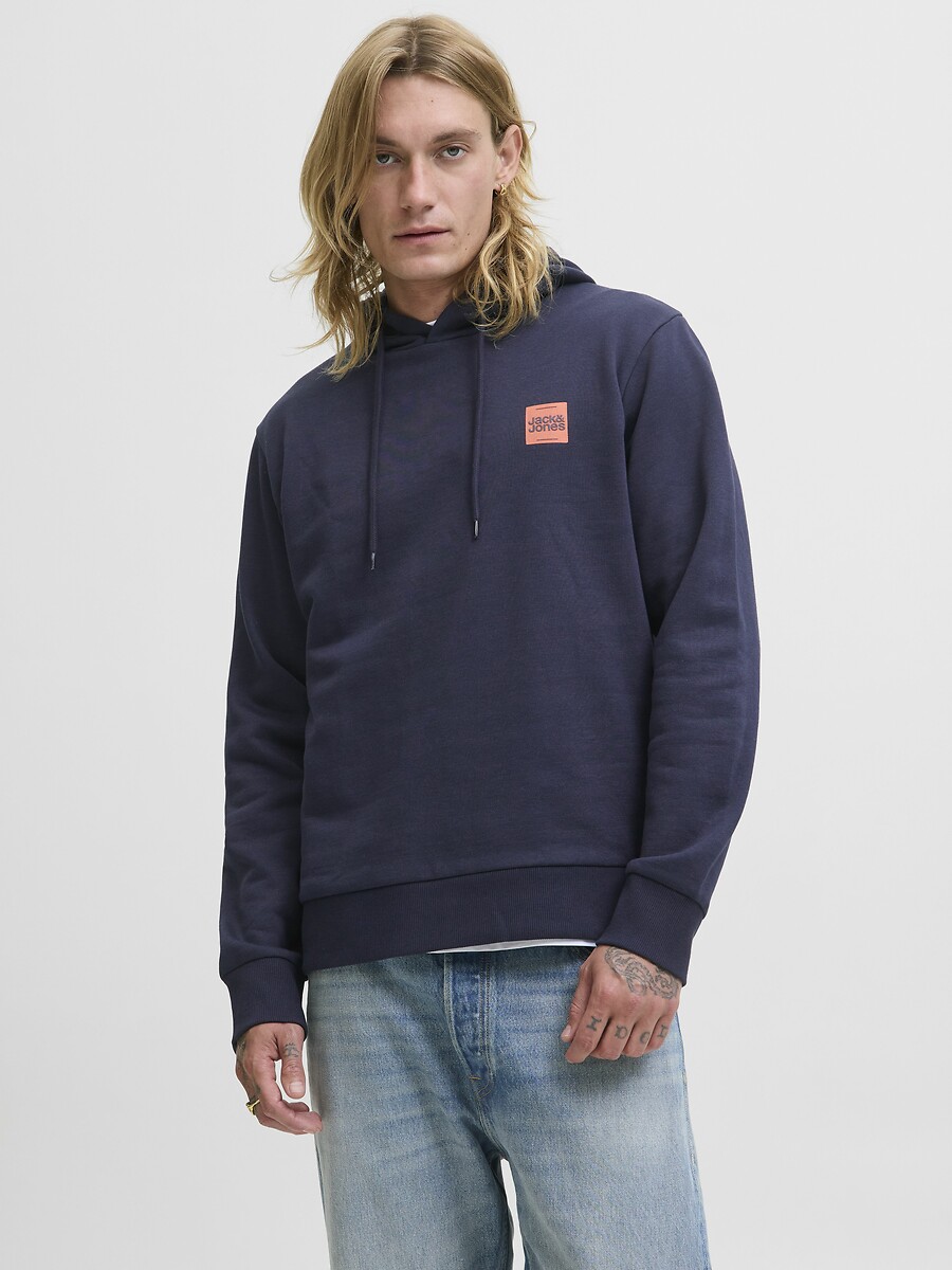 JACK & JONES<br>Moletom com capuz e logo pequeno