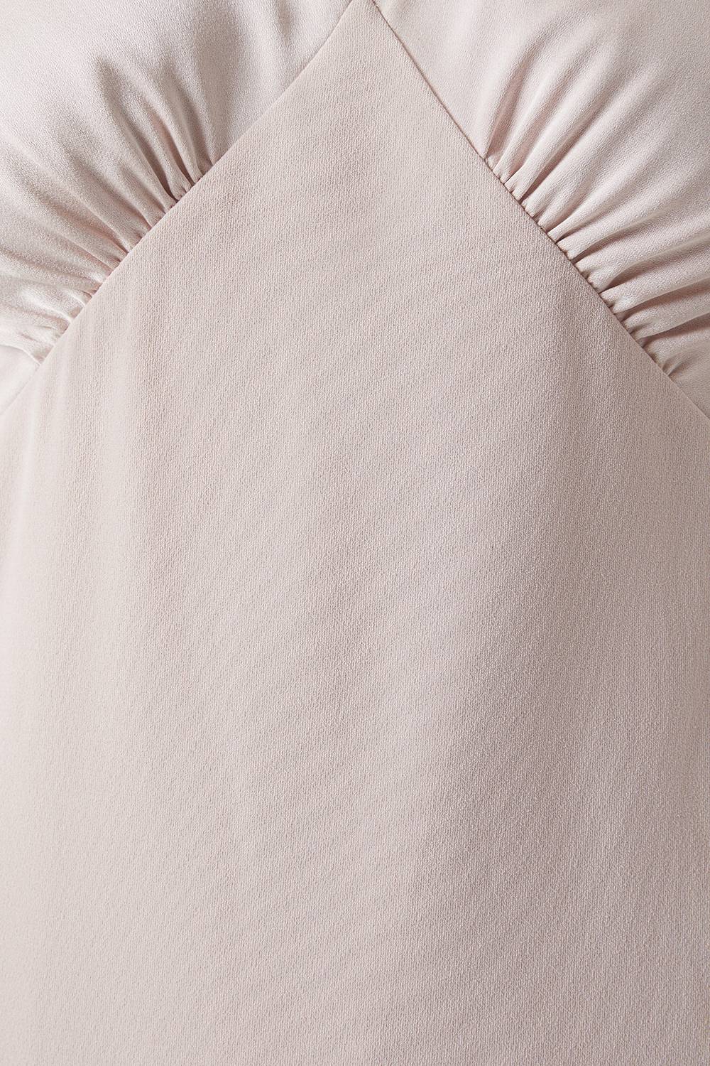 Coast Robe de Demoiselle d'Honneur Longue en Satin Coast Honoured à Col V et Manches Courtes Angel