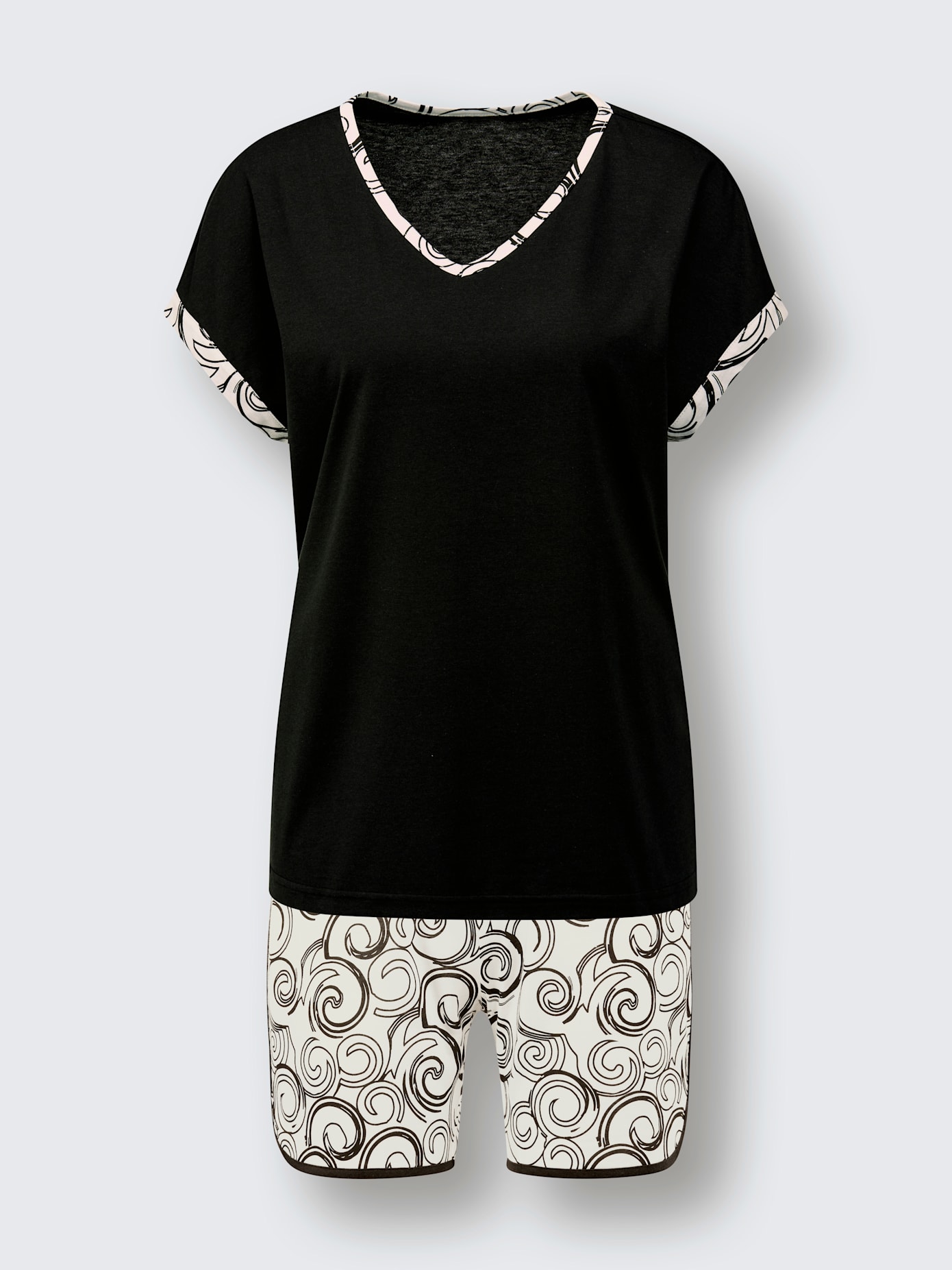 Pyjamas courts jersey fin