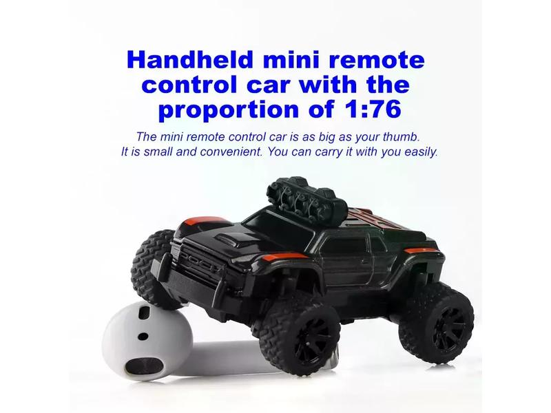 Turbo Racing Micro Monster Truck TC-01, Schwarz, RTR, 1:76 Vollwertiges RC-Auto im micro Format