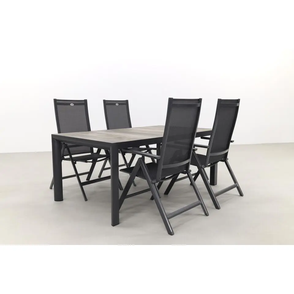Hartman Napoli/Kings tuinset antraciet - 180x100 cm