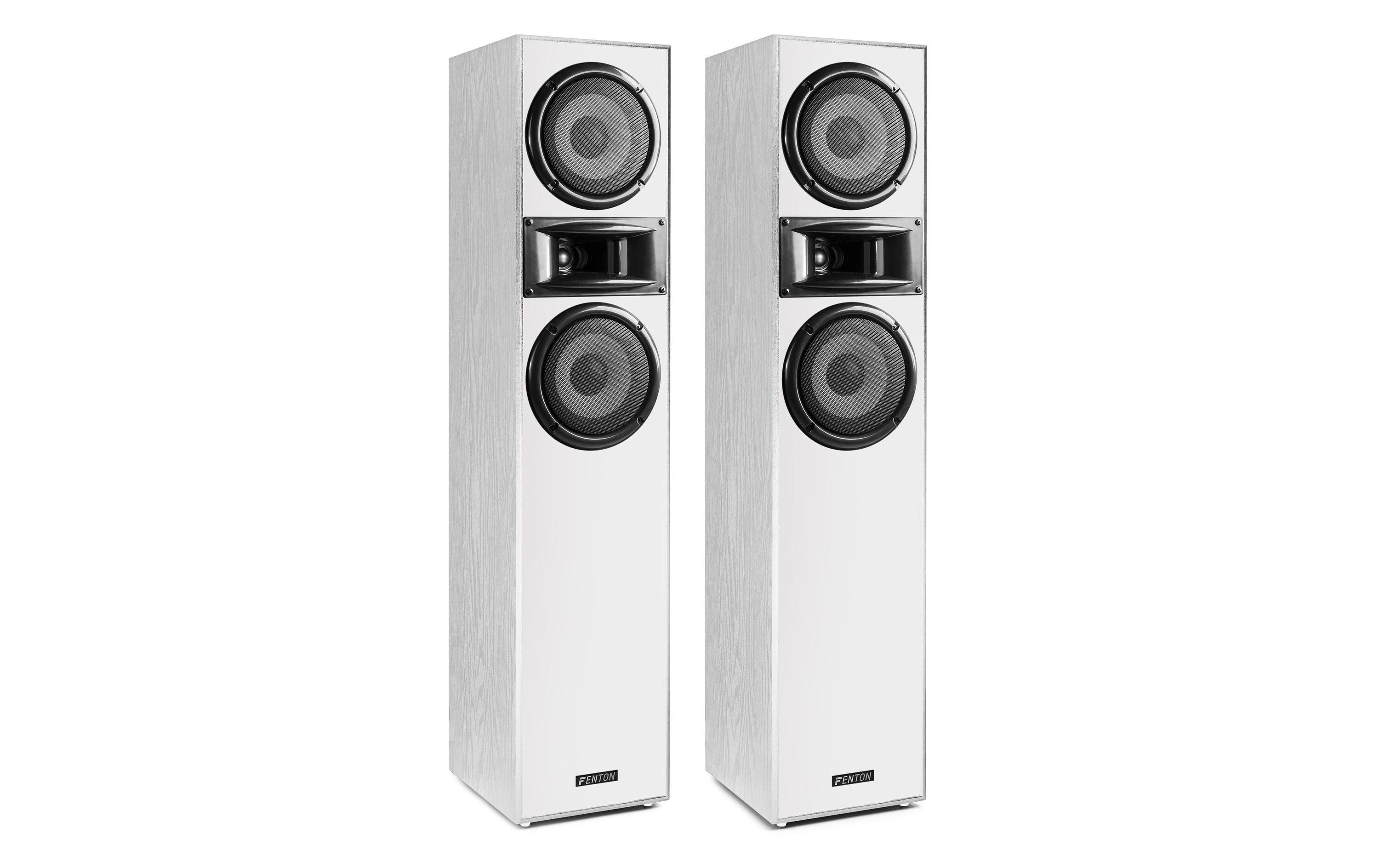 Standlautsprecher Paar SHF700W Weiss<br>Turmlautsprecher, der mit einem hocheffizienten Hornhochtöner ausgestattet ist