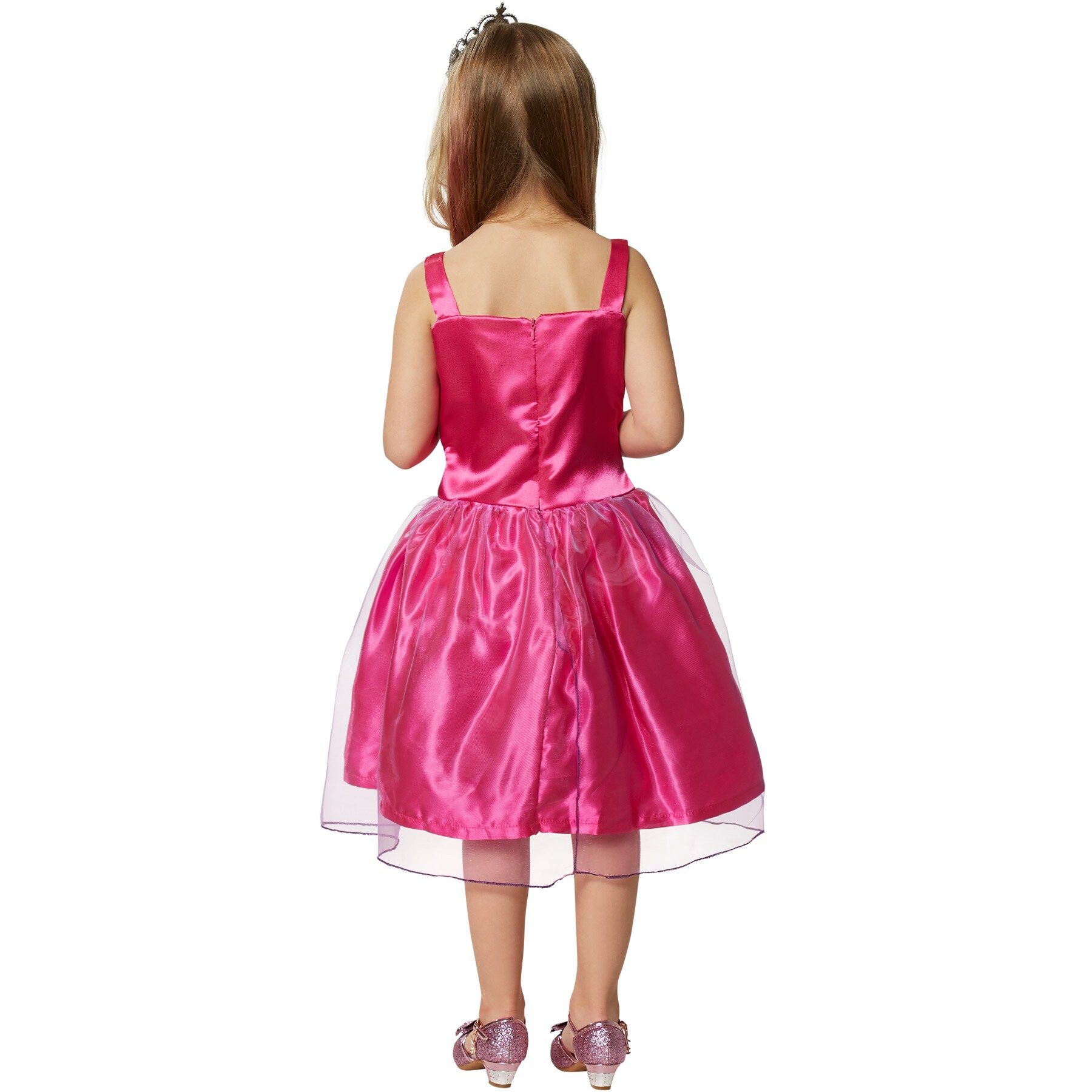tectake® Mädchenkostüm Prinzessin pinke Rose