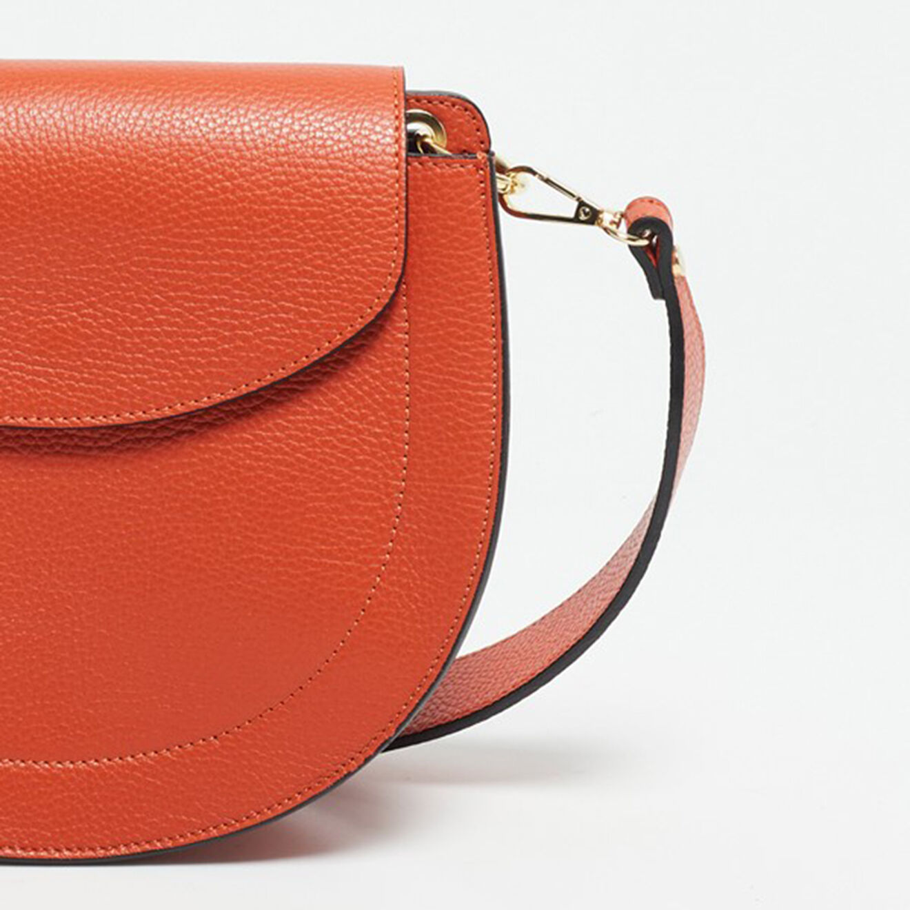 Christian Laurier Sac bandoulière en Cuir Sélène orange - 26x20.5x8 cm