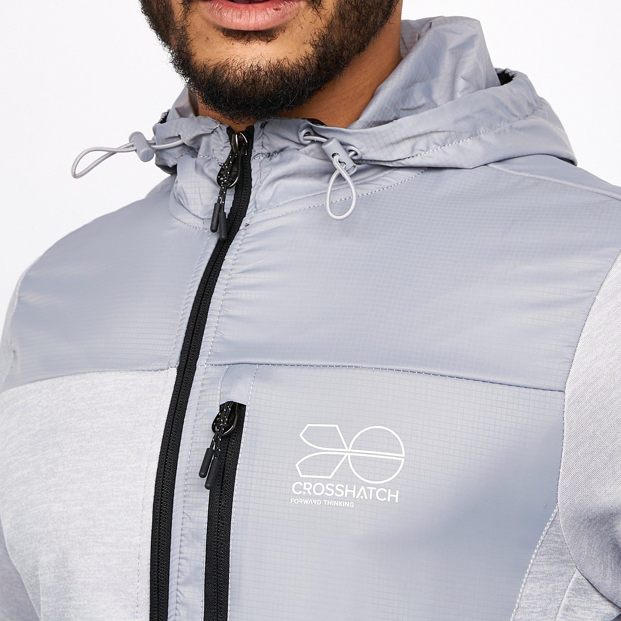 Crosshatch Zip Thru Tracktop