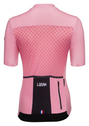 Maillot Manches Courtes Femme LeBram Portillon Saumon Coupe Ajustée
