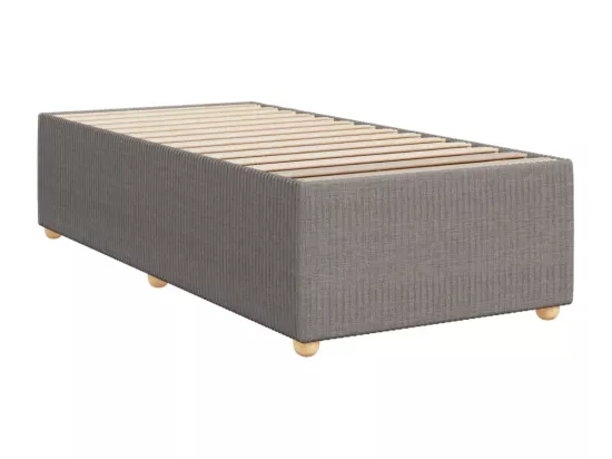 Sommier à lattes de lit avec matelas Taupe 90x190 cm Tissu