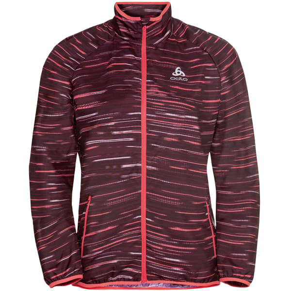 Veste running ODLO ESSENTIAL LIGHT PRINT JACKET W WINETASTING