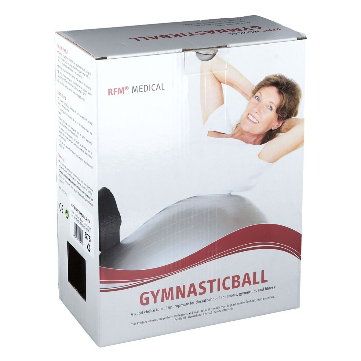 Rehaforum® Gymnastikball 75 cm silber metallic