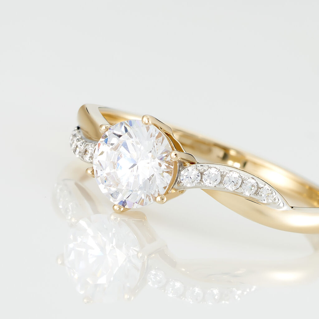 Bague Filipa Or Bicolore Oxyde De Zirconium