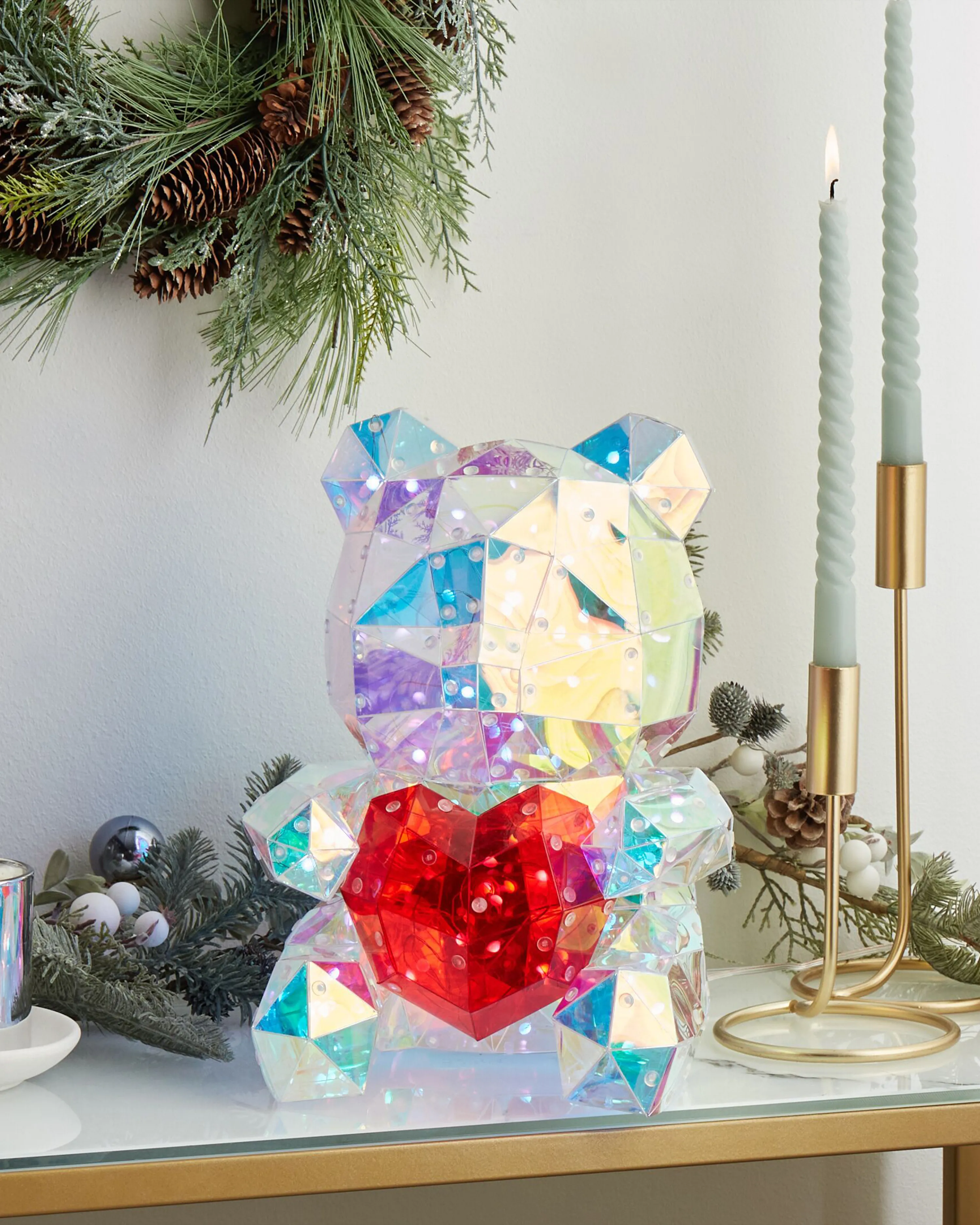 LED decoratie Teddybeer RIGEL met app Meerkleurig