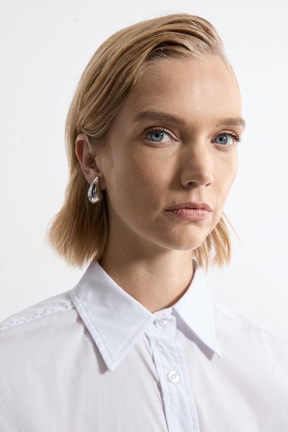 KarenMillen Chemise en coton ajustée à boutons
