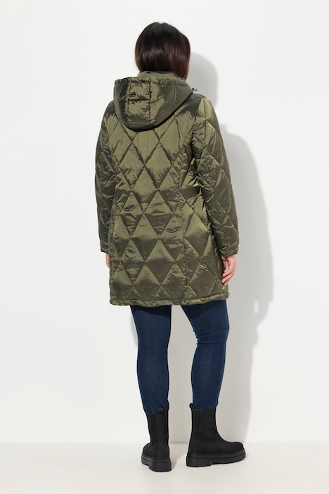 HYPRAR Steppjacke, Kapuze, 2-Wege-Zipper, Zipptaschen