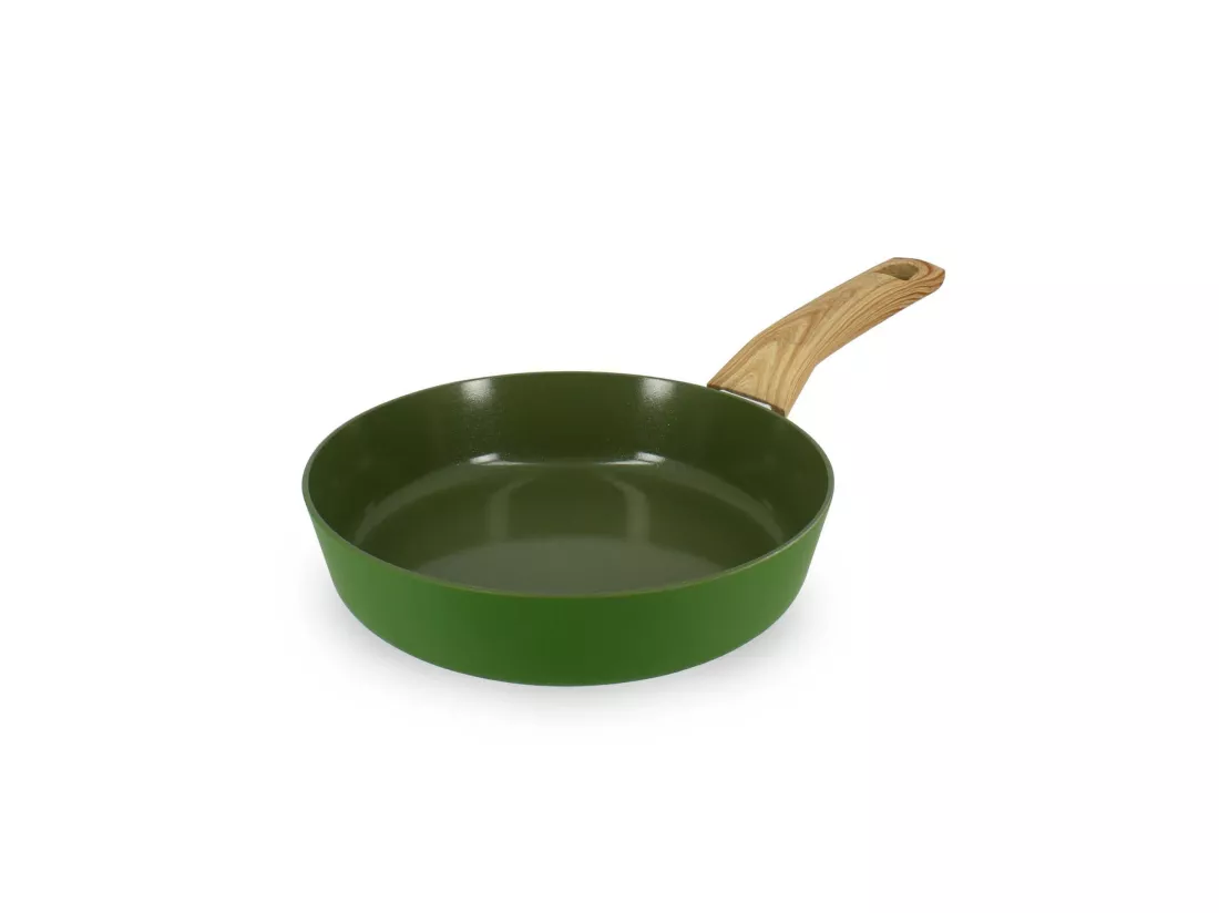Menastyl - Poele 20cm Colorama Olive - En Aluminium - Revetement Antiadhesif En Ceramique