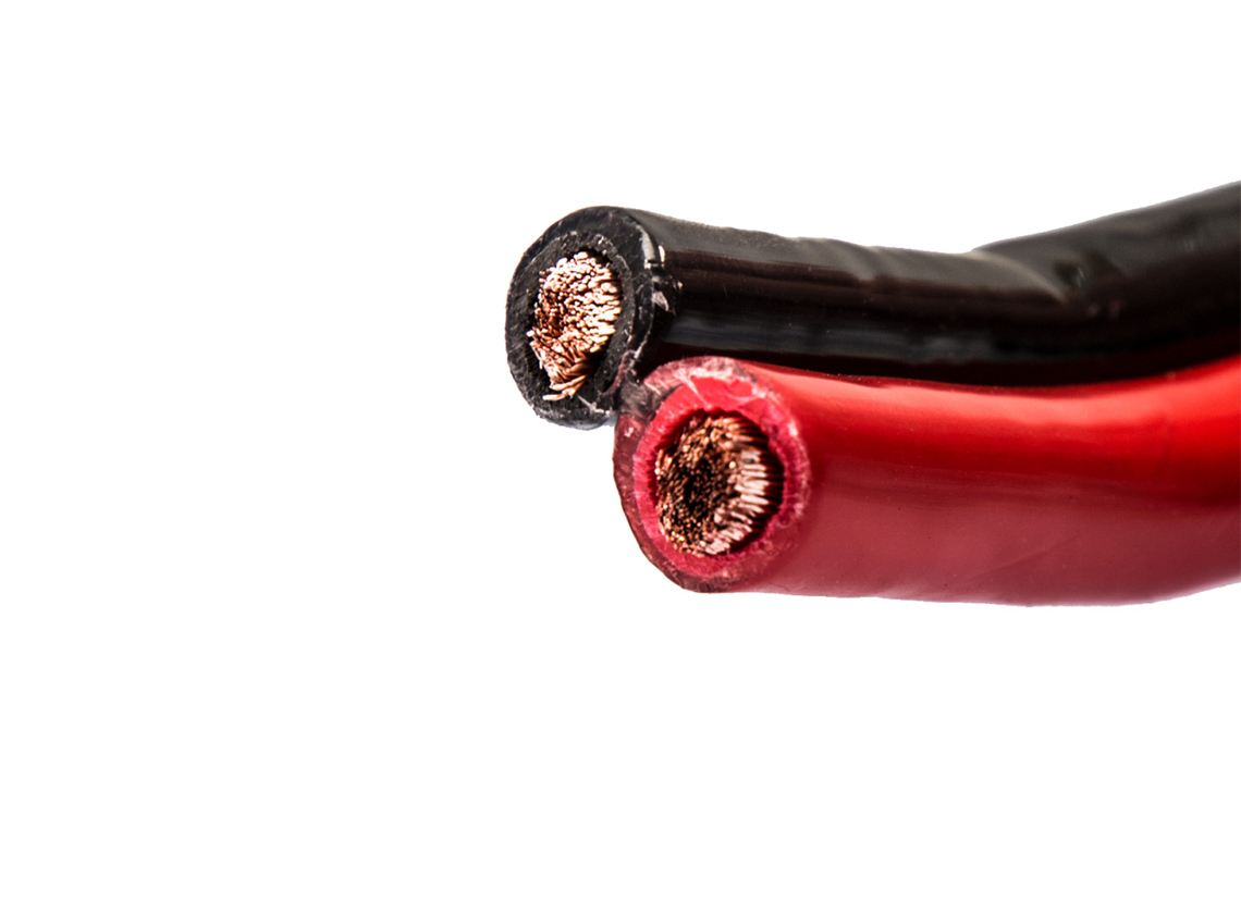 BBA 2-aderige rood/zwarte Twinflex 1 meter kabel - 16 mm²