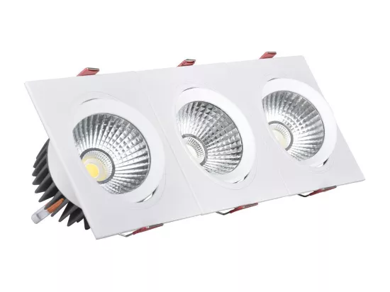 Spot Downlight LED 45W Rectangulaire Madison Coupe 400x120 mm 3000K Blanc chaud