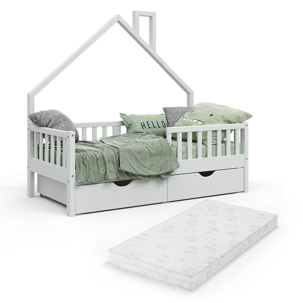 VitaliSpa Hausbett Kinderbett Spielbett Noemi 80x160cm inkl. Matratze Schubladen