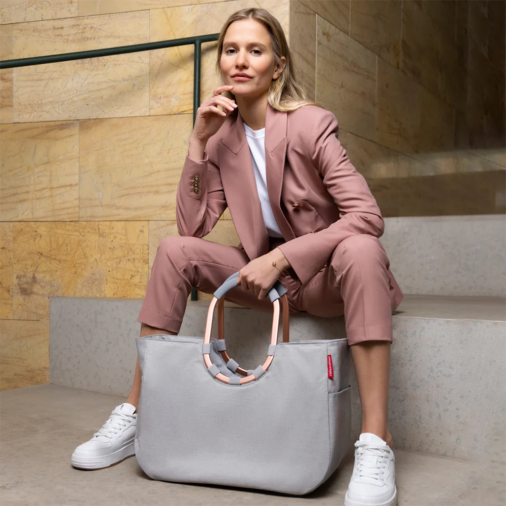 (25l) Loopshopper L Einkaufskorb Shopping Einkaufstasche (OR1036) - Twist Sky Rose