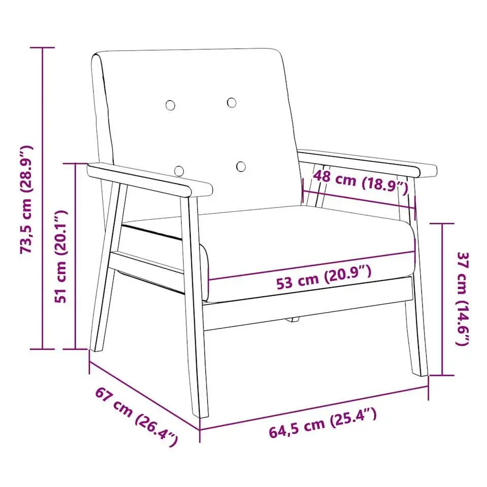 VIDAXL Fauteuil stof donkergrijs
