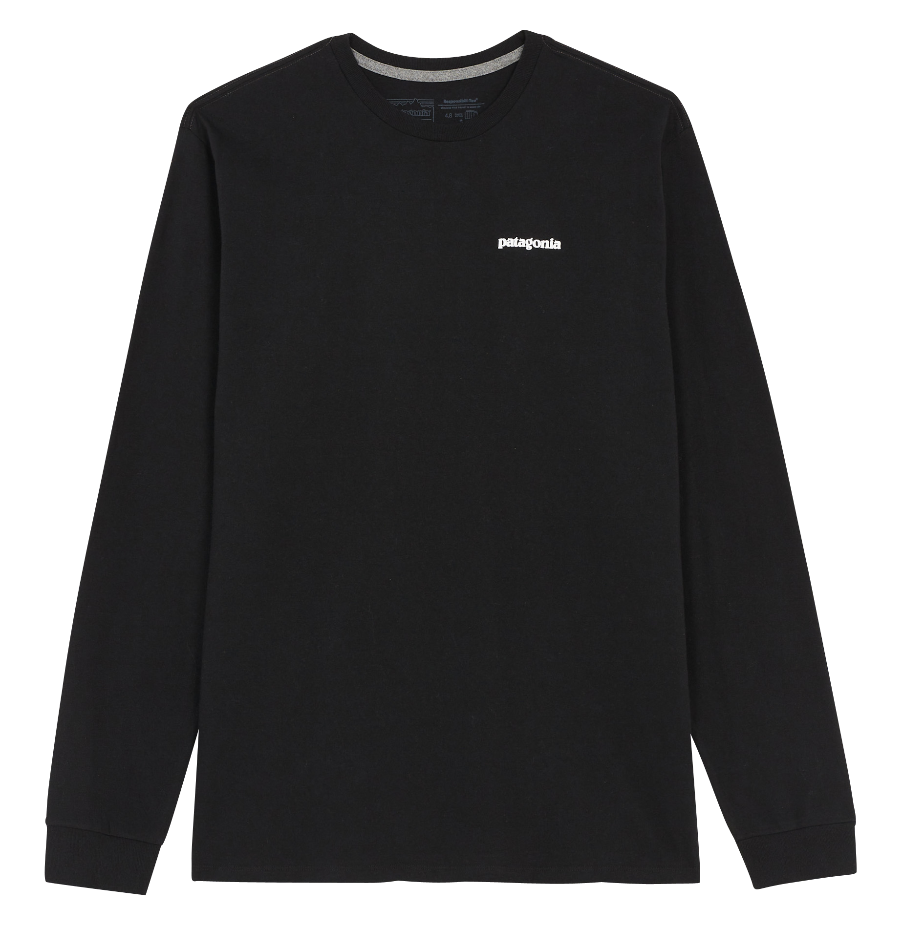 Tee-shirt col rond regular-fit sérigraphié en coton recyclé mélangé | Noir
