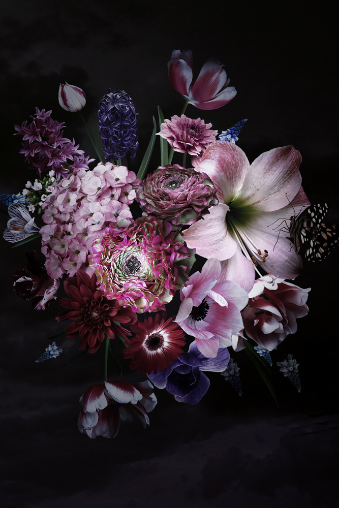 Akustikbild BLÜTENBOUQUET I 80x120cm, 7kg