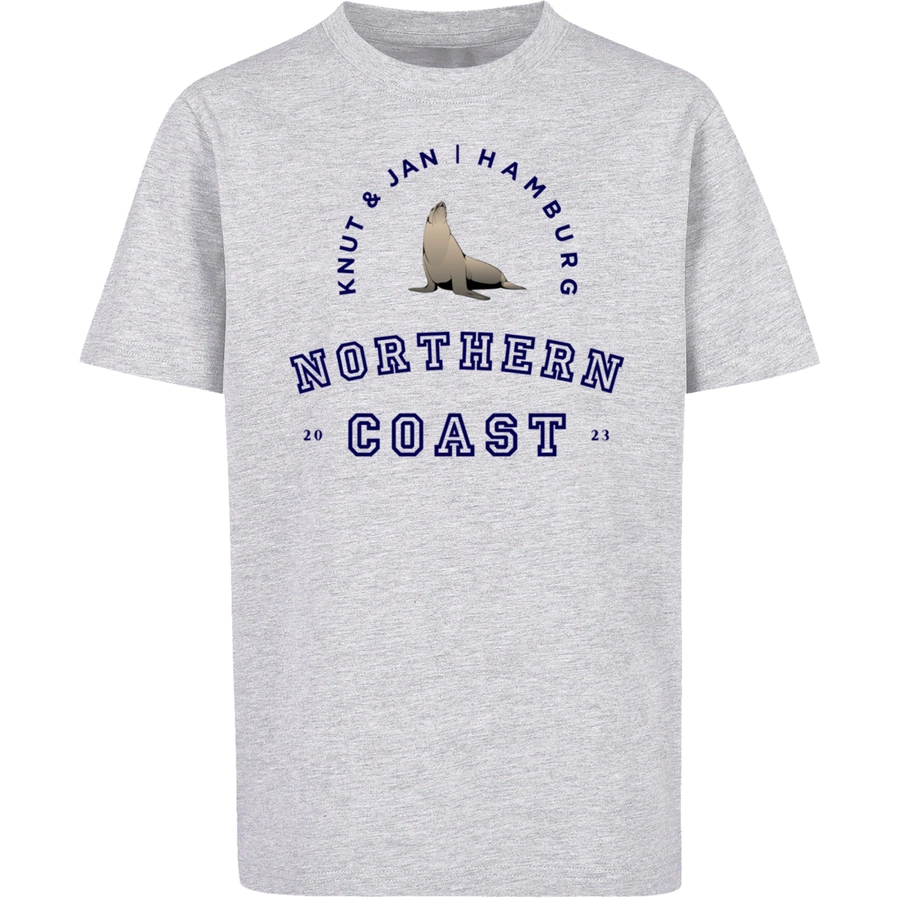 F4NT4STIC T-Shirt Robbe Knut & Jan Hamburg heather grey