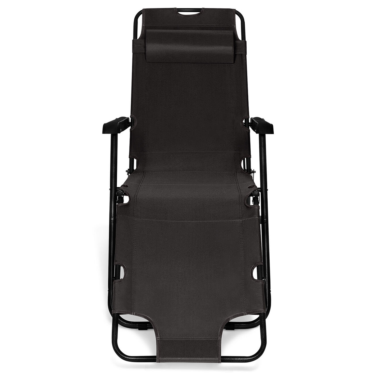 Pratik Garden 2 Transats relax noirs - 178x61x33 cm