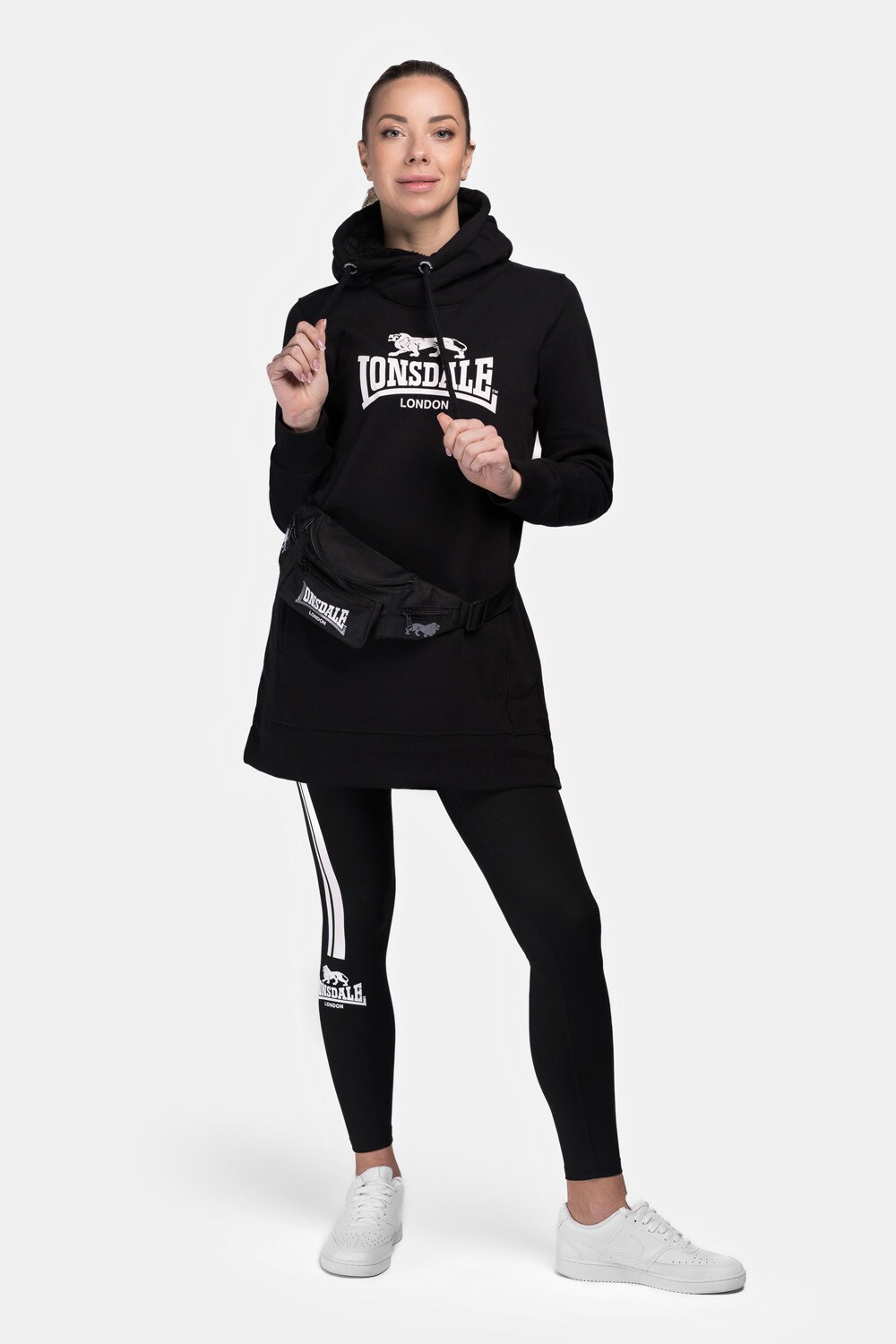 Lonsdale Frauen Sweatkleid mit Kapuze PITLESSIE