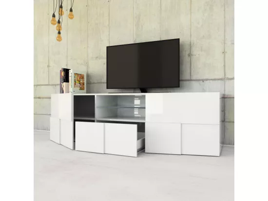Meuble TV LONDON blanc