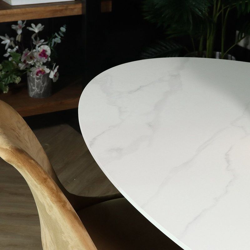 Figo - Eettafel - Wit - Sintered Stone - Ovaal 160cm