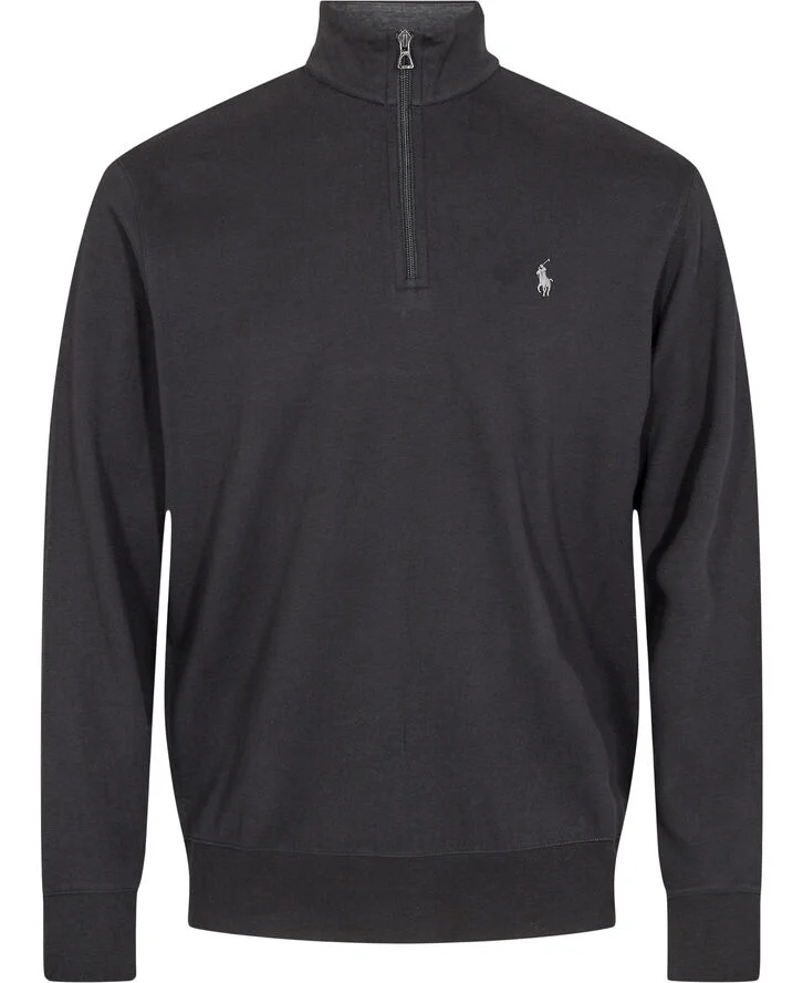 Polo Ralph Lauren Luxury Jersey Quarter-Zip Pullover Polo black