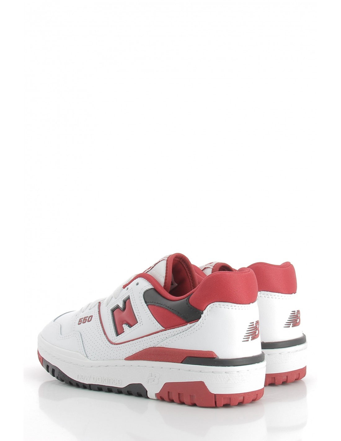new balance Sneakers homme 550 cuir blanc/rouge