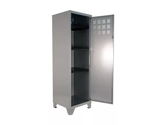 Armoire de rangement métal 1 porte Aluminium