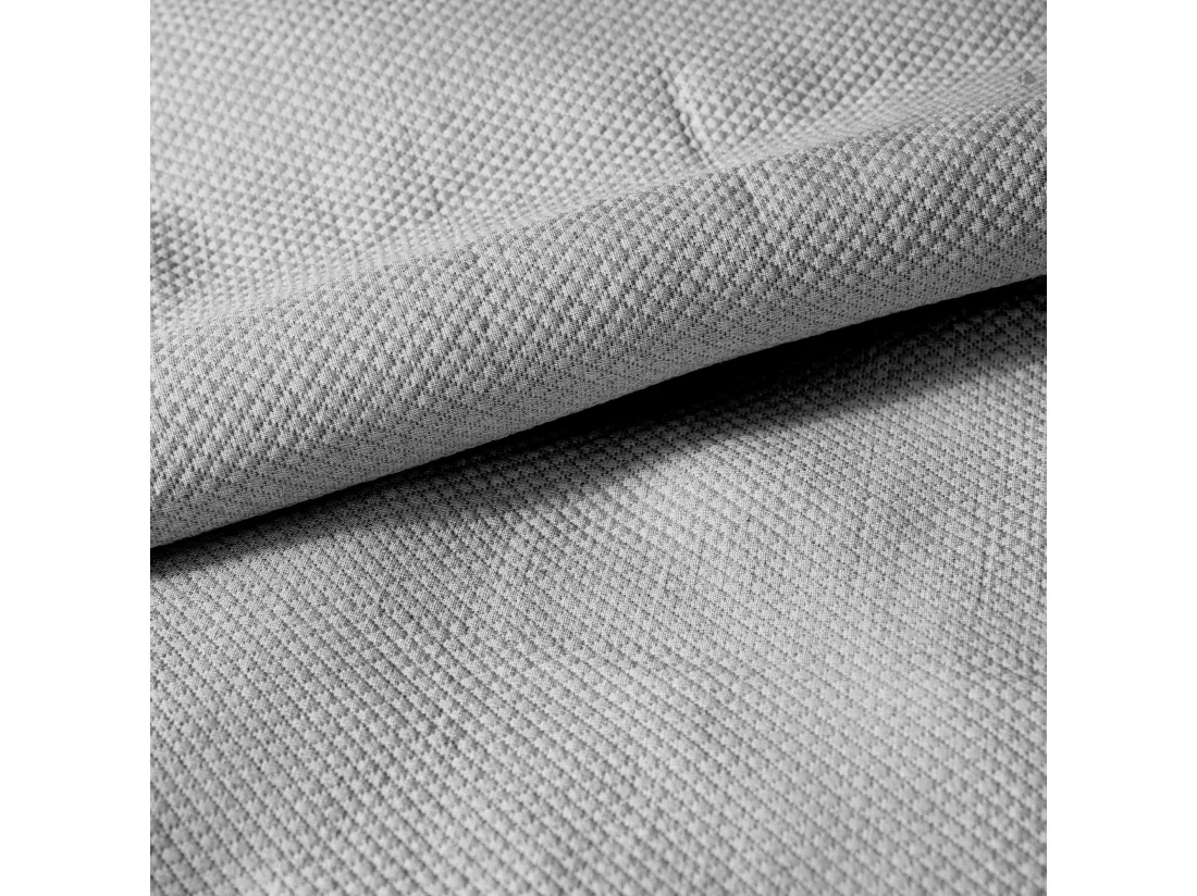 Dessus de lit Jacquard 180x250 cm PERIGORD piqué coton gris perle