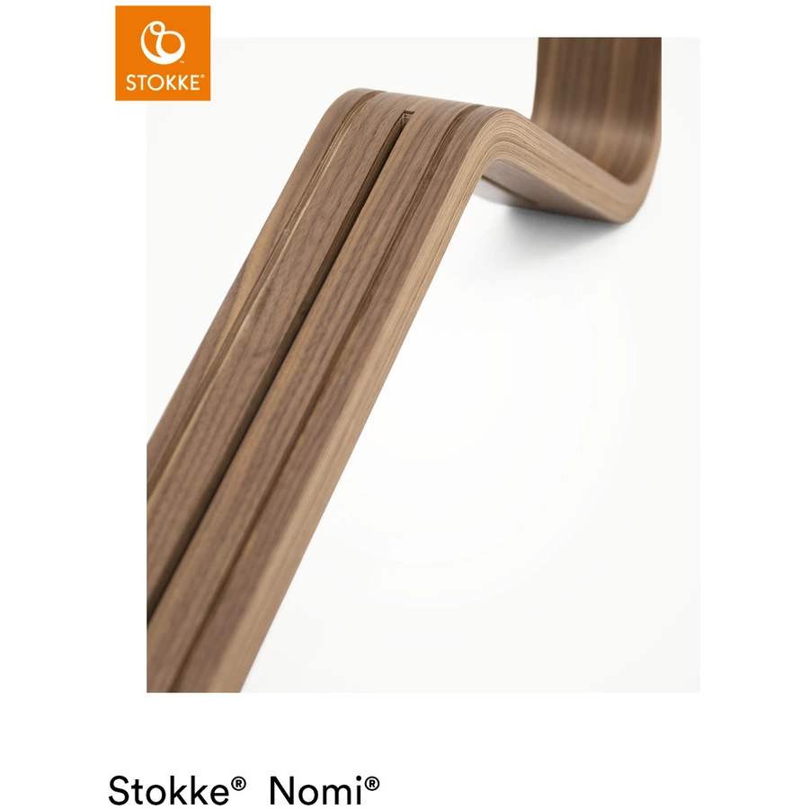 STOKKE® Nomi® Hochstuhl Walnuss  grau inkl. Newborn Set grau  grau blau
