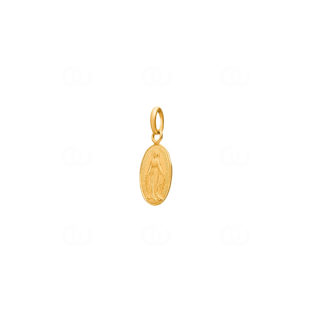 Anhänger 750/18 K Gelbgold Milagrosa Immaculata 9x14mm