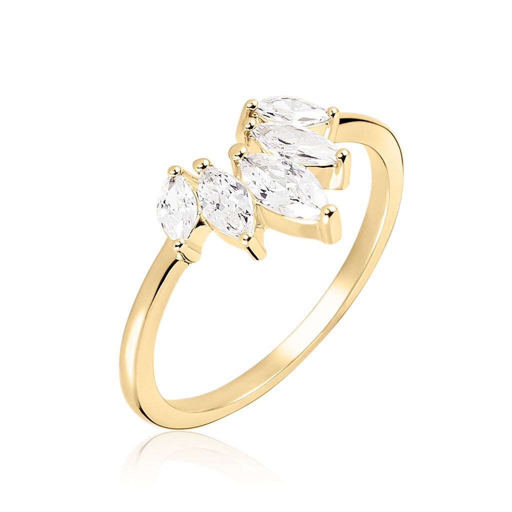 Bague Amazonia Plaqué Or Jaune Oxyde De Zirconium