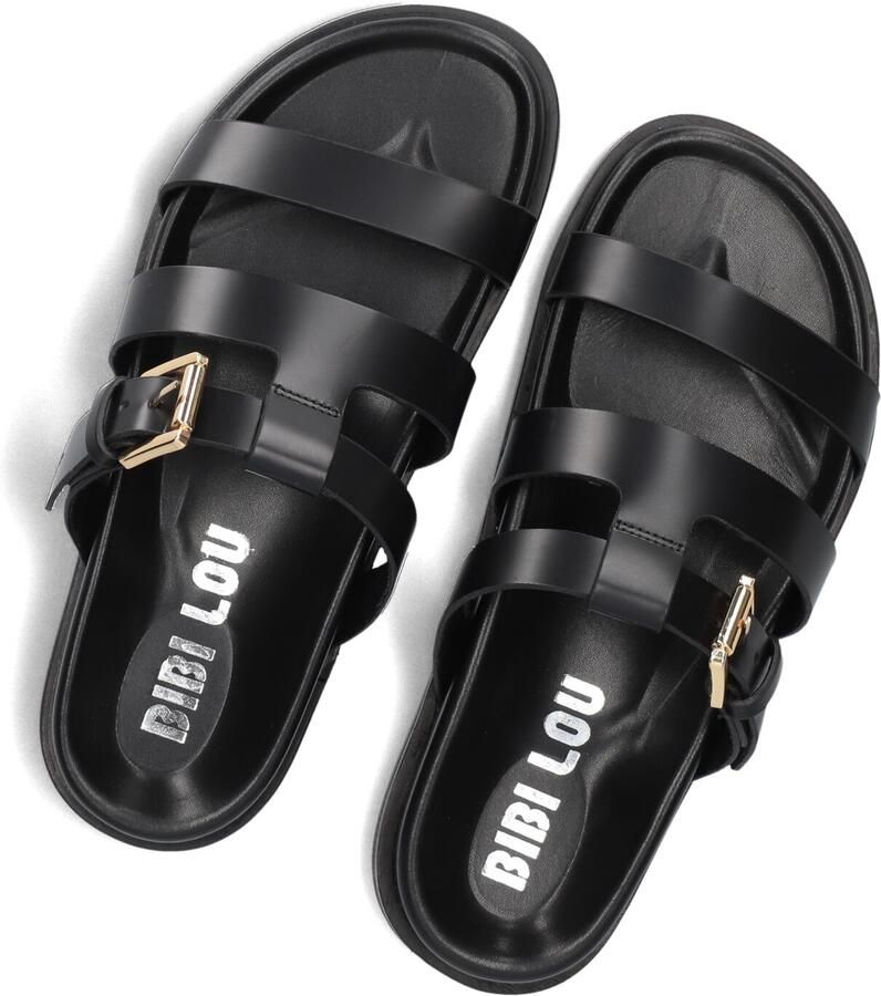 BIBI LOU Slippers Dames 903z08aa Maat: 38 Materiaal: Leer Kleur: Zwart