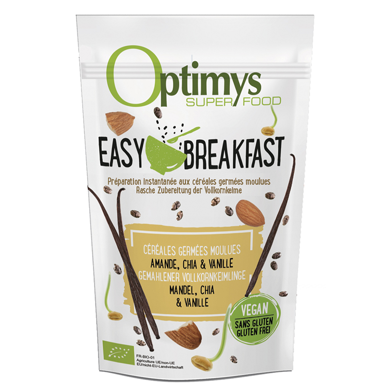 OPTIMYS Easy Breakfast Mandel Chia und Vanille Bio Btl 350 g